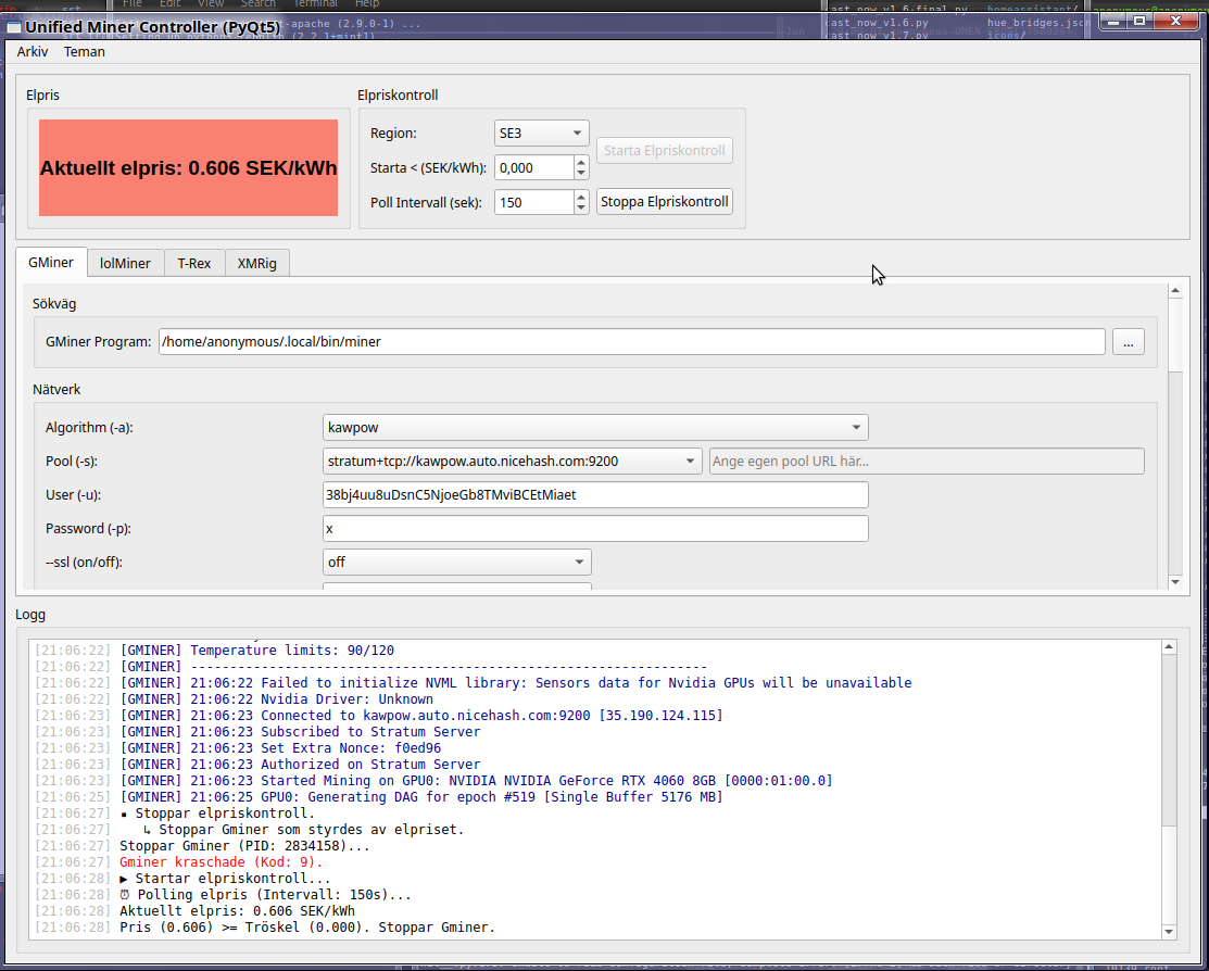 Crypto Price Miner Ikon
